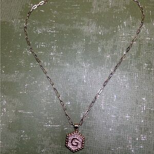 Elegant gold plated G  Pendant Necklace